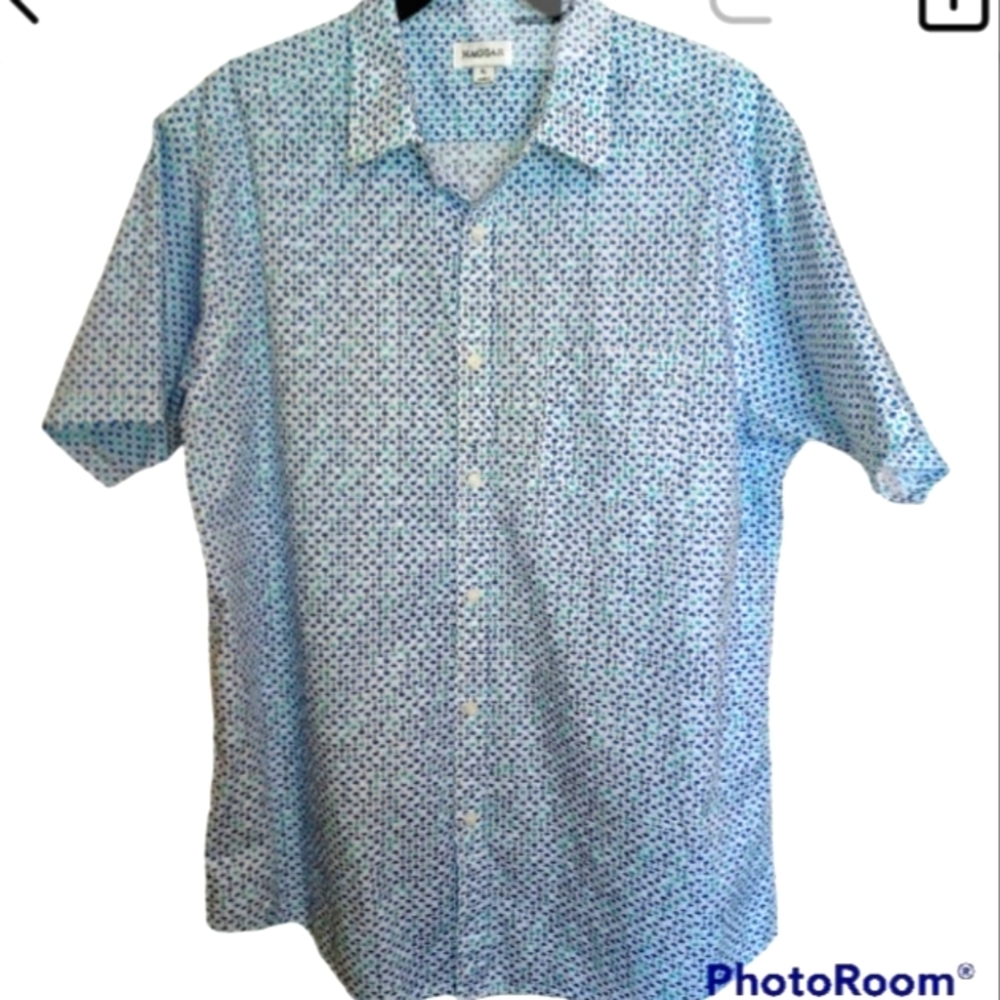 Haggar Men's Tropical Print Short Sleeve Shirt Size XL Never Worn